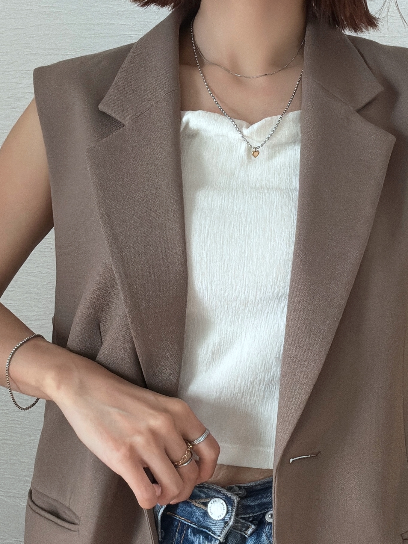 MSA heart charm necklace