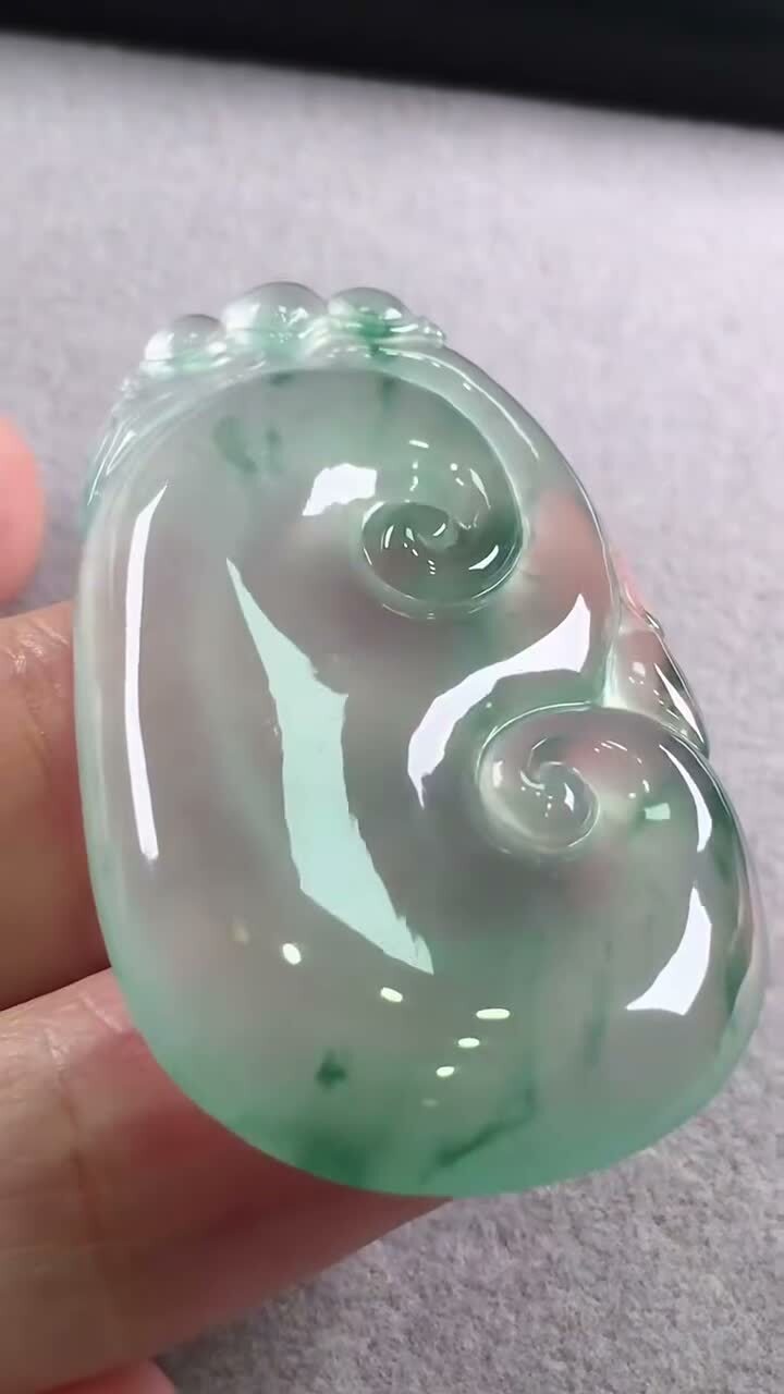 翡翠如意,天然翡翠A玉, 緬甸玉, Jade, Jadeite