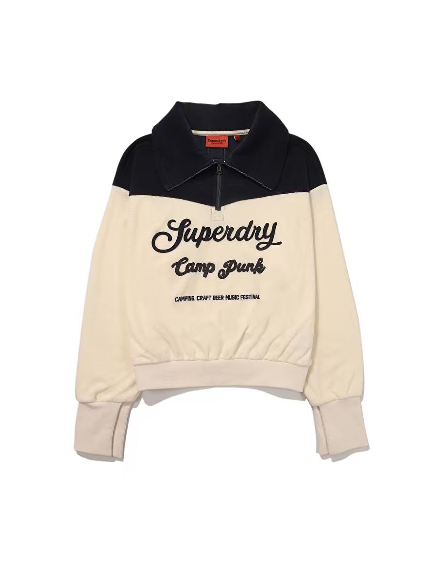【預購】Superdry H070636 女裝半拉鏈短版衛衣