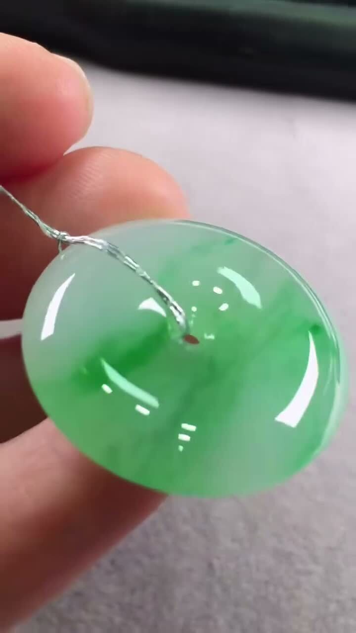 翡翠平安扣 (26.1mm直徑),天然翡翠A玉, 緬甸玉, Jade, Jadeite