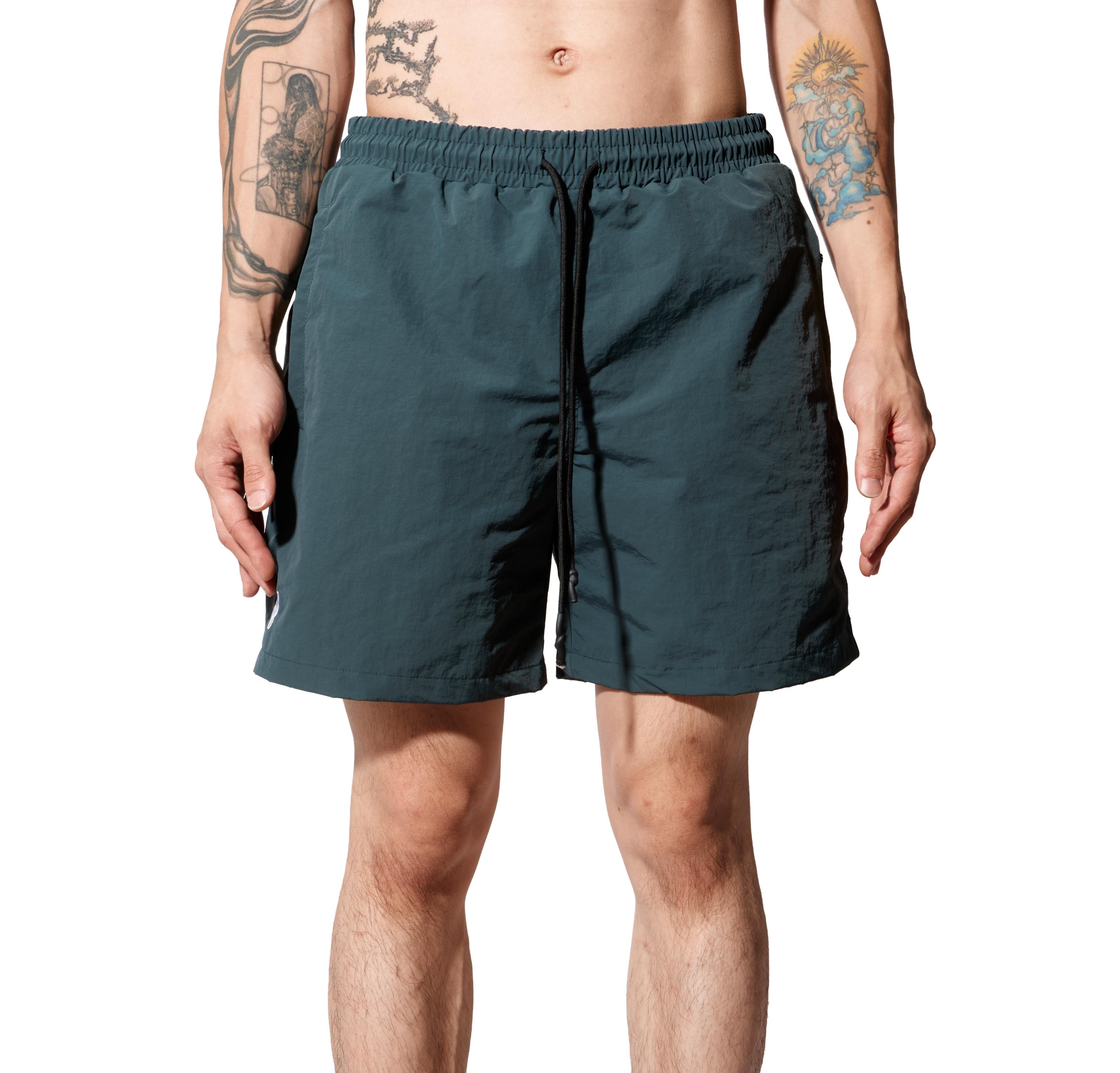 REMIX "Woven Shorts" (Dark Green)