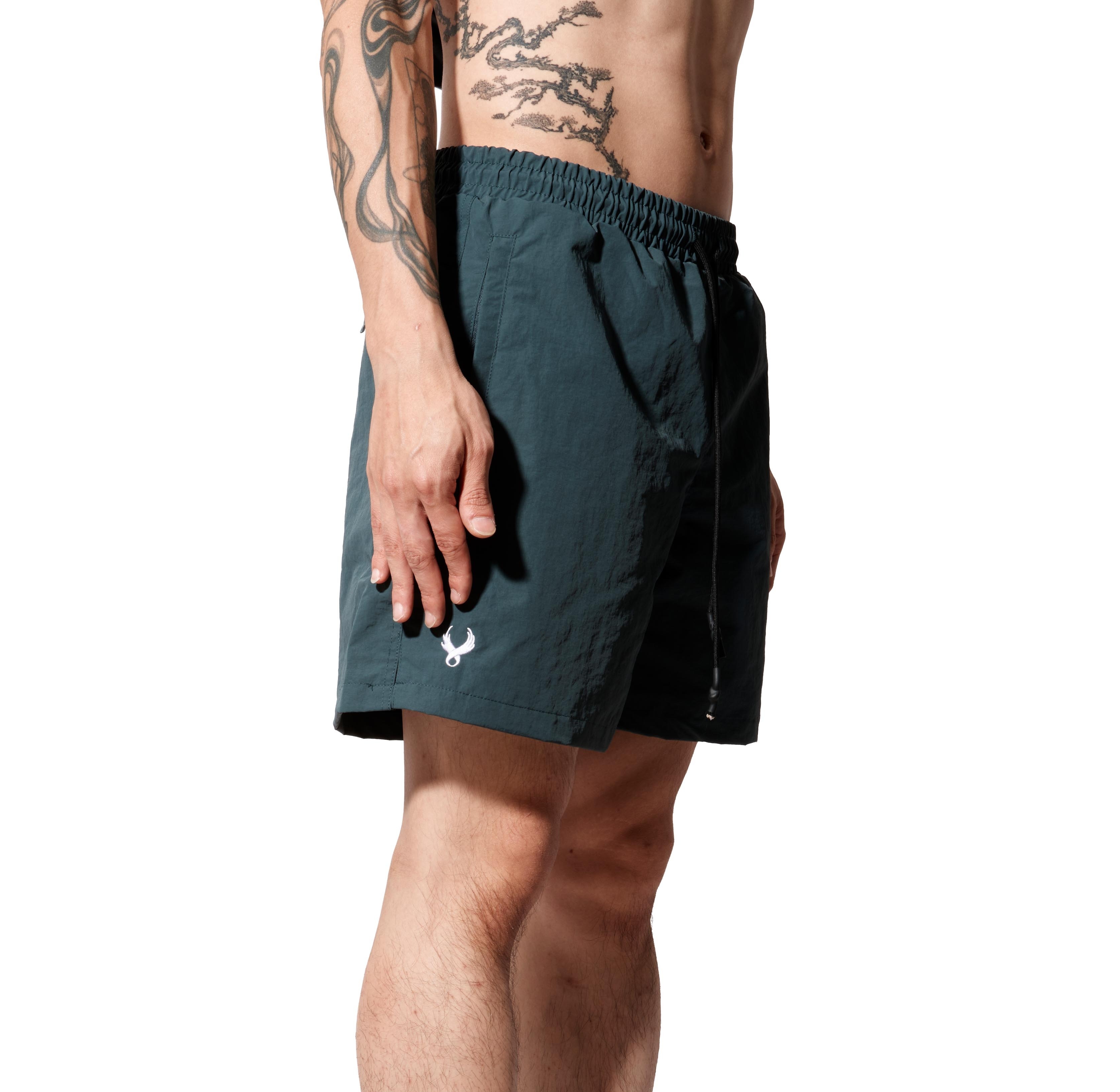 REMIX "Woven Shorts" (Dark Green)