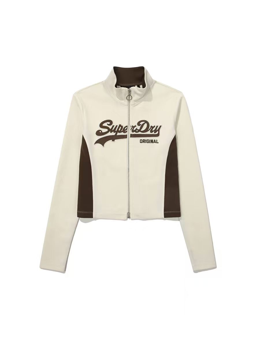 【預購】Superdry H070645 女裝修身短版拉鏈外套