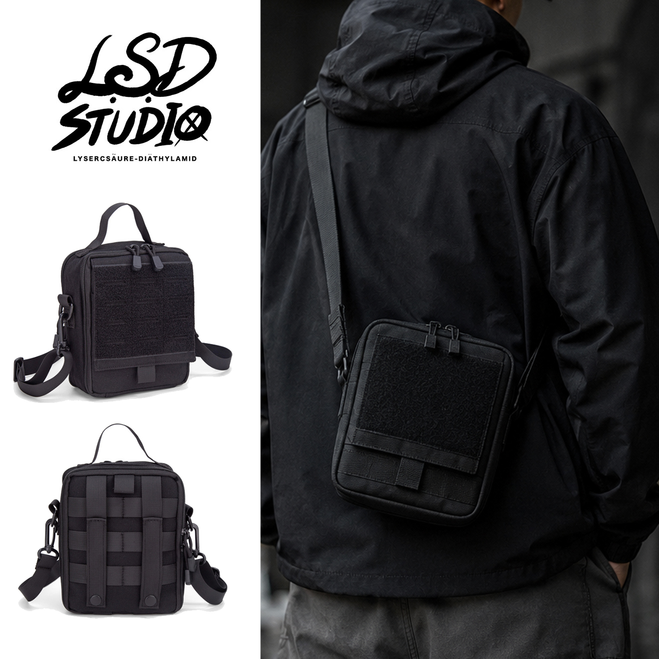Dual-Layer × Storage Expert｜Tactical Square Crossbody Bag【BGLH034】