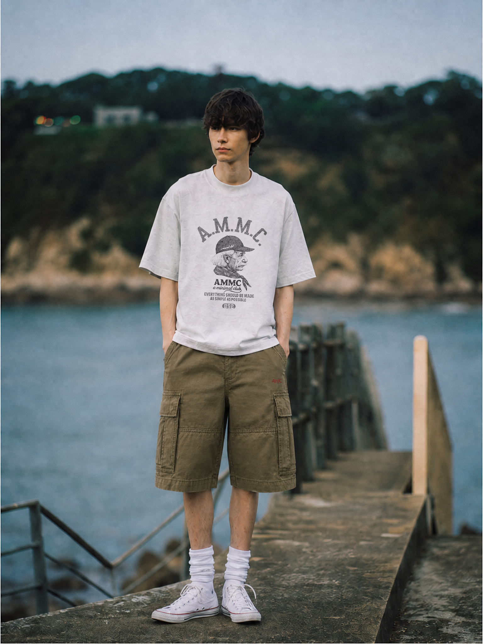 A MINIMAL CLUB GREEN DEMIN PANTS AM65SR03GN