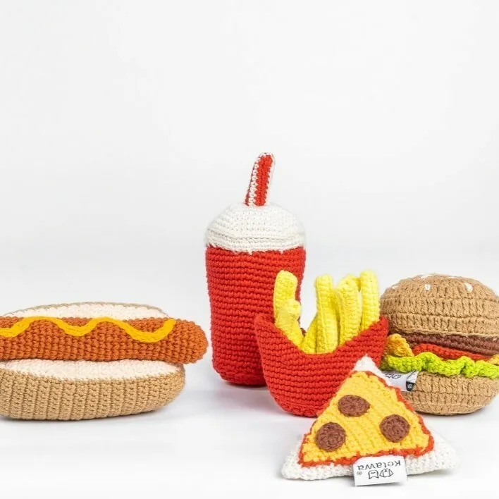 Ketawa 手工針織玩具．PIZZA