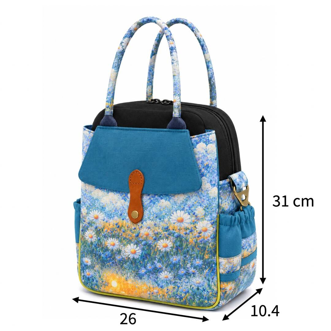 雛菊藍天多用包完成尺寸展示