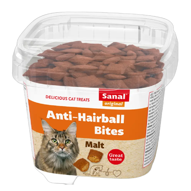荷蘭 Sanal Cat Anti-Hairball Bites 75g 去毛球香脆