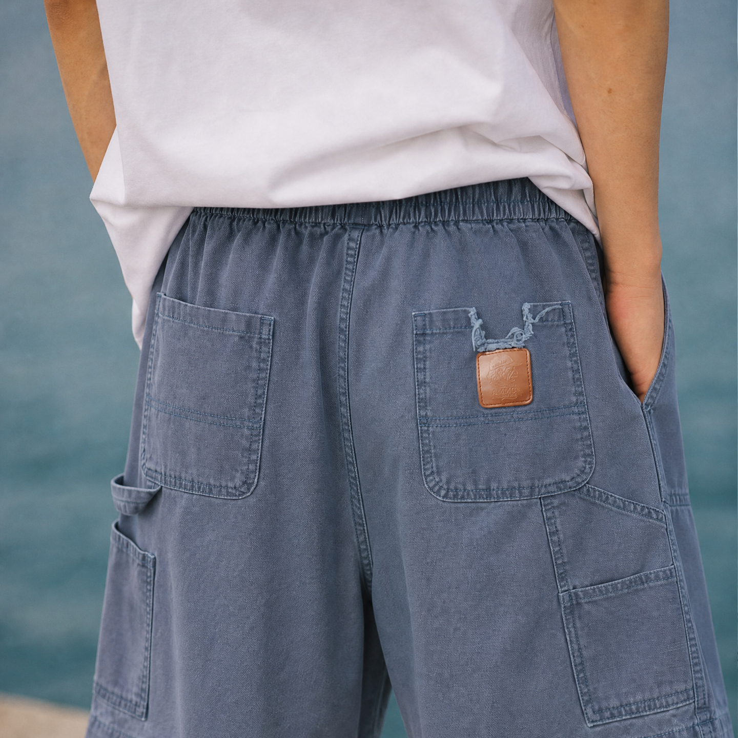 A MINIMAL CLUB BLUE DEMIN PANTS AM65SR04BU