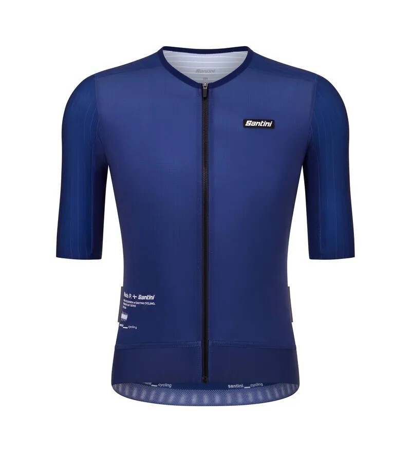 Santini MADS PEDERSEN短袖車衣 空力緊身 男女共版 -海軍藍
