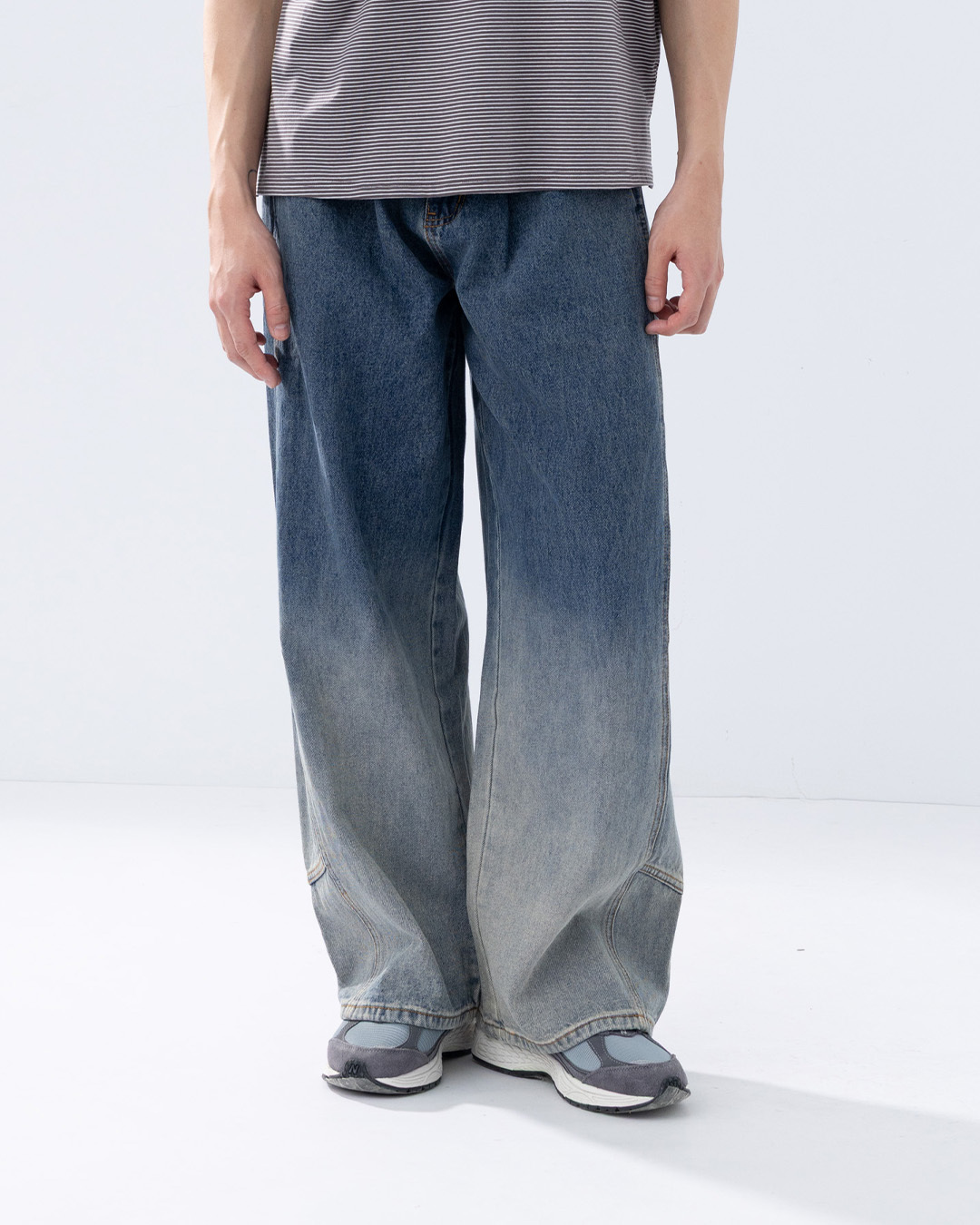 Men's Retro Washed Gradient Color-Brushed Denim Pants, S/M/L/XL【04011857】in stock+pre-order