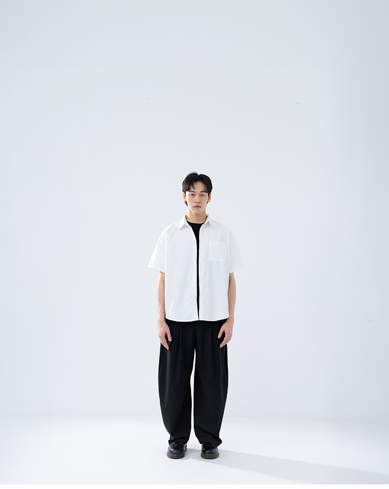 Men's striped low-waisted suit trousers - black, S/M/L/XL【04030535】in stock+pre-order