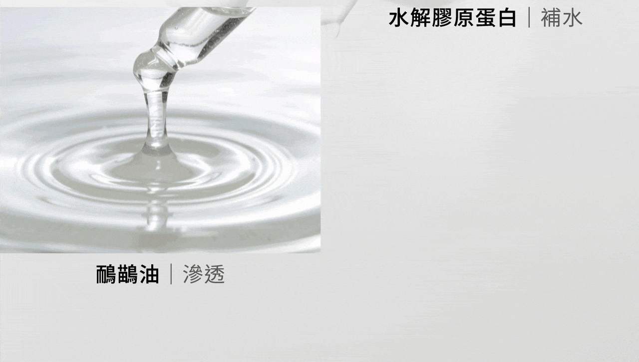 水解膠原蛋白 補水 鴯鶓油 滲透