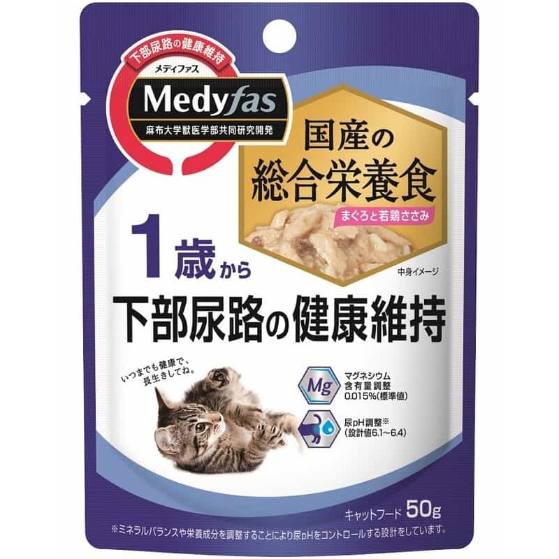 日本Petline MediFas 貓濕糧 泌尿道健康 - 吞拿魚及雞肉濕糧 50g