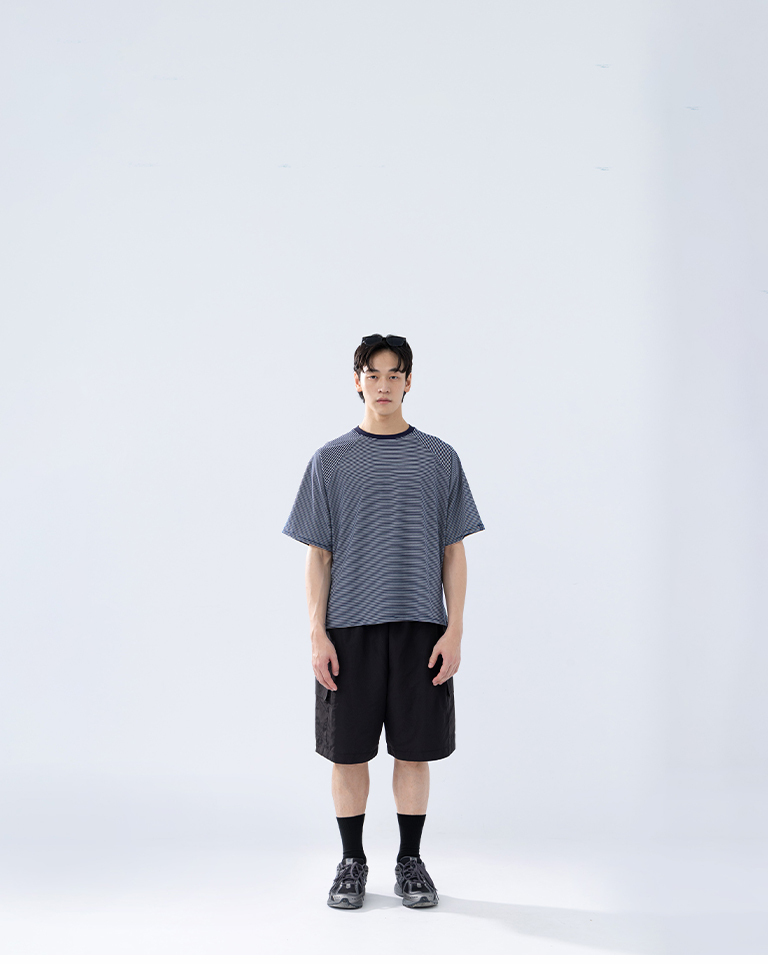 Men's drawstring culottes with a brush-like design - Black, S/M/L/XL【04130337】in stock+pre-order