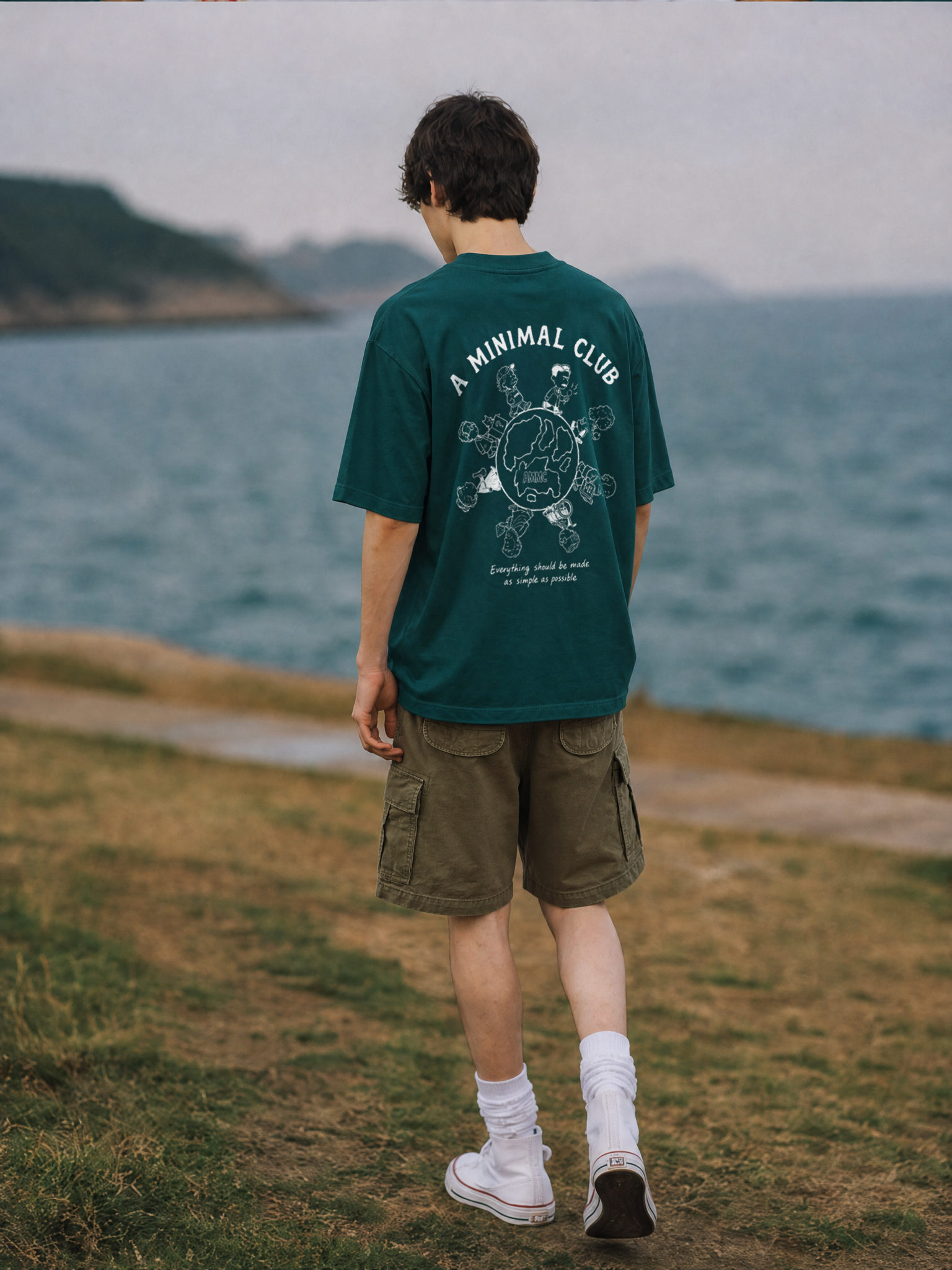 A MINIMAL CLUB GREEN LOGO TEE AM65TE15GN