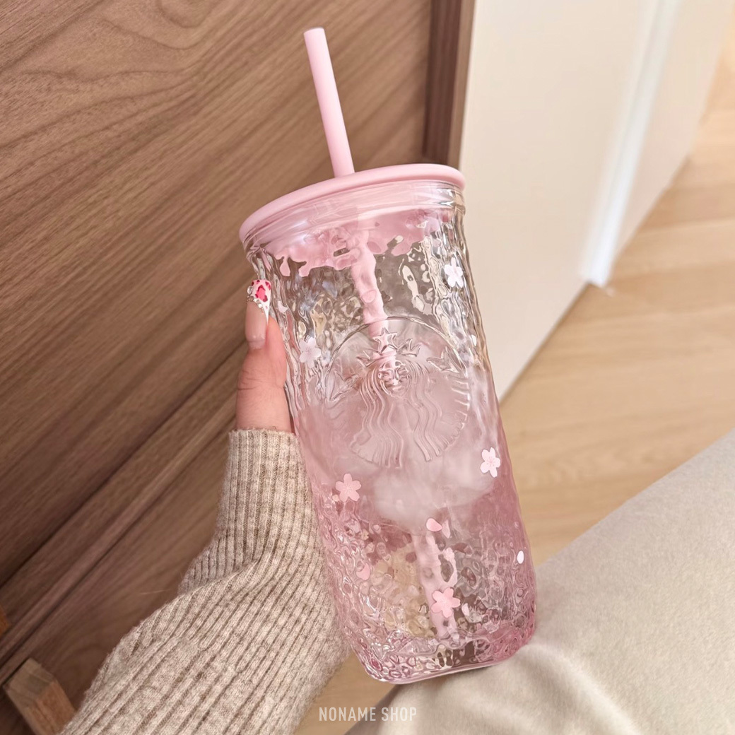 STARBUCKS 星巴克 春櫻萌寵系列 三腳底造型 冷水杯 吸管杯 粉色 500ml