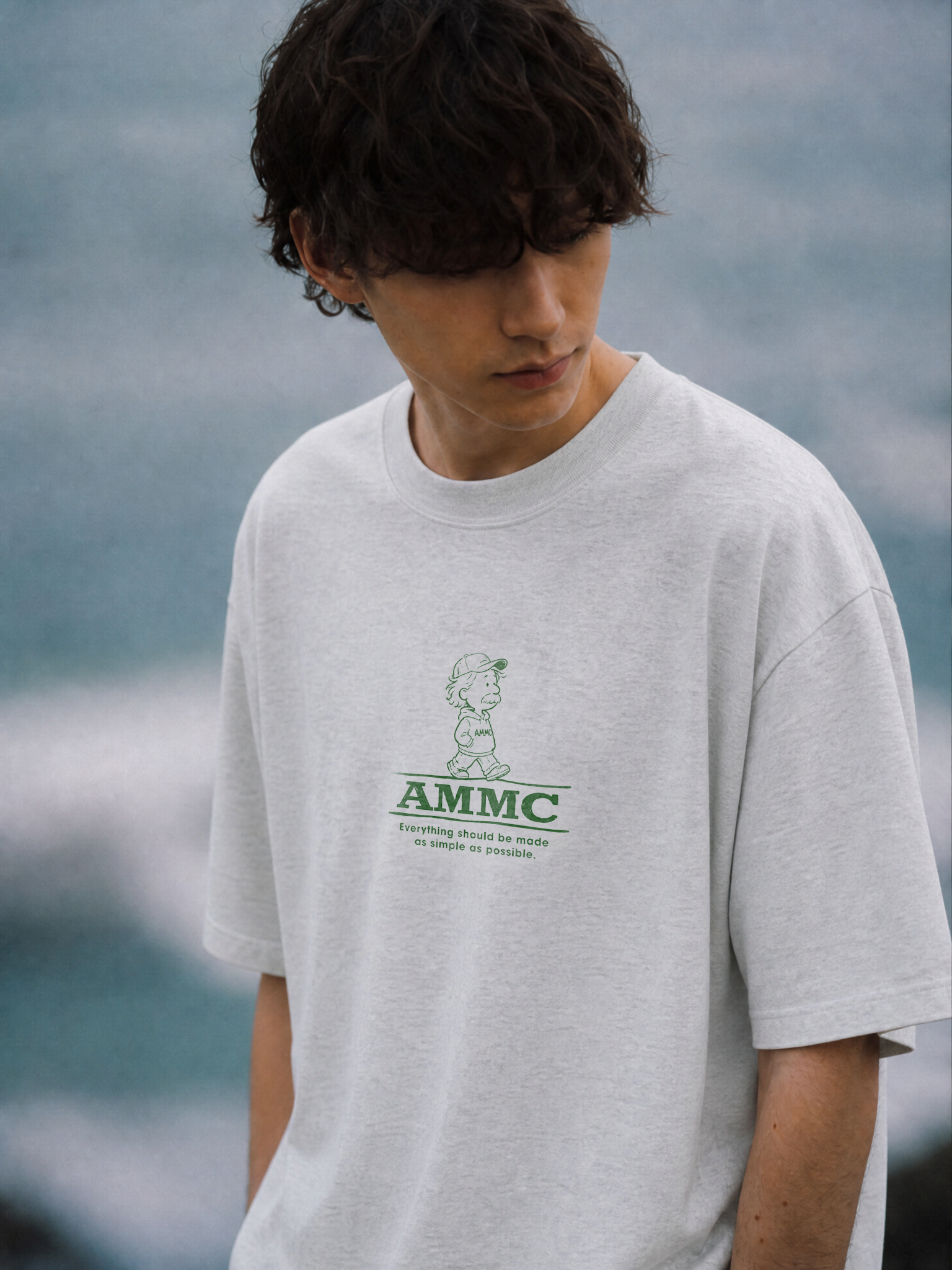 A MINIMAL CLUB GREY LOGO TEE AM65TE15GY