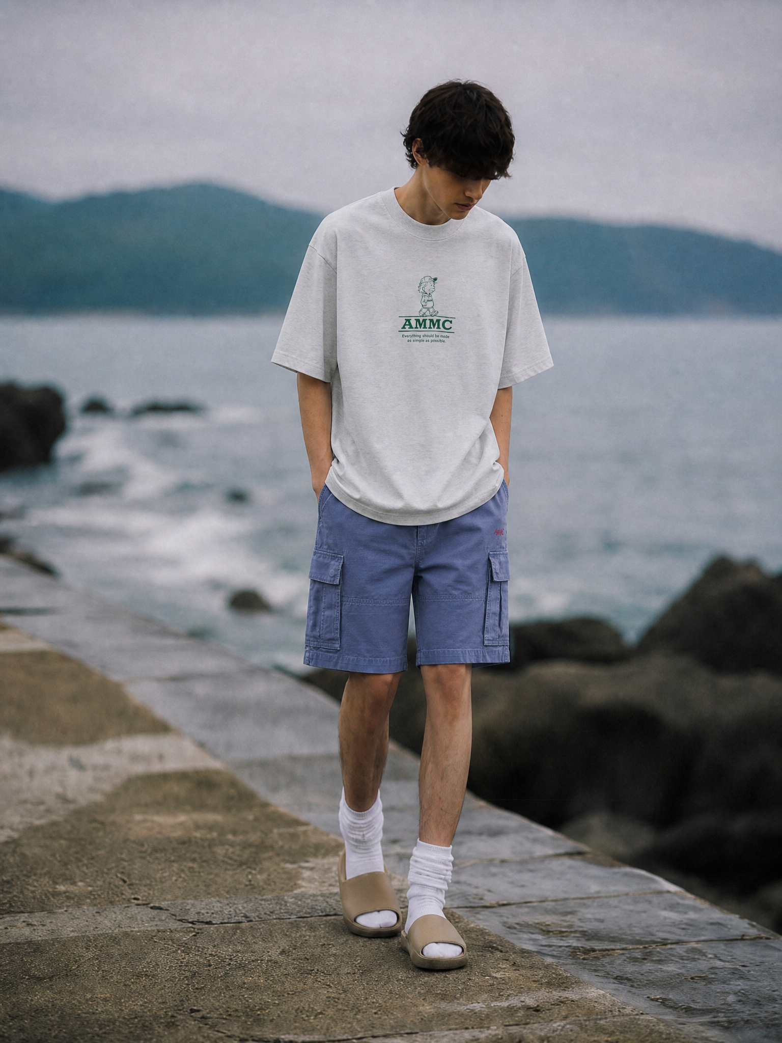 A MINIMAL CLUB GREY LOGO TEE AM65TE15GY
