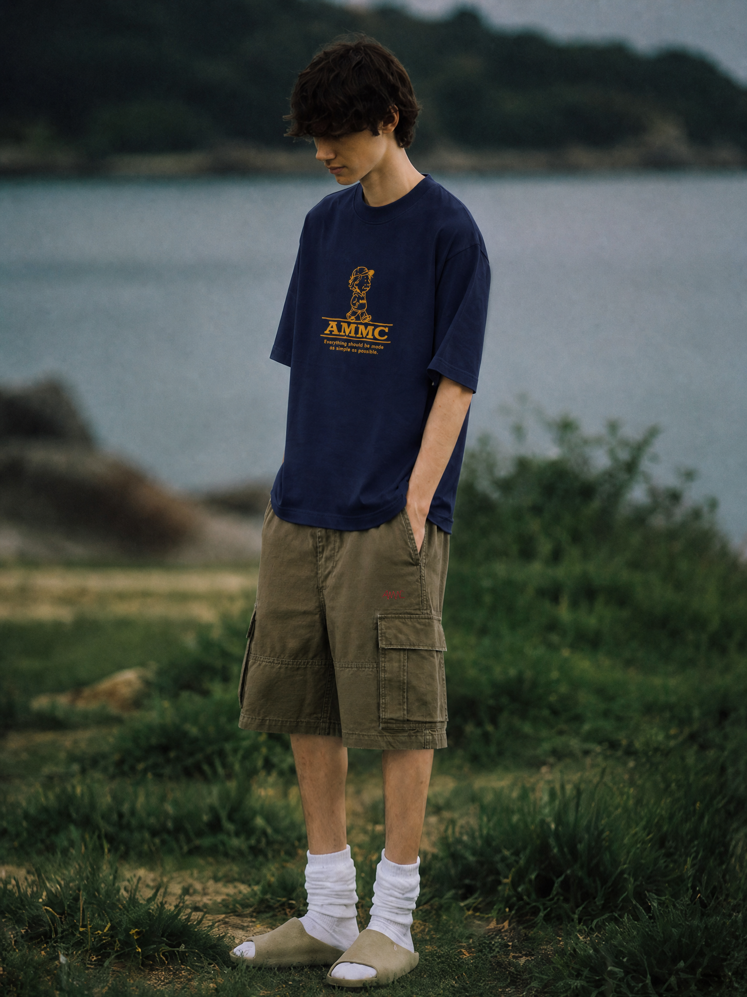 A MINIMAL CLUB BLUE LOGO TEE AM65TE15NB