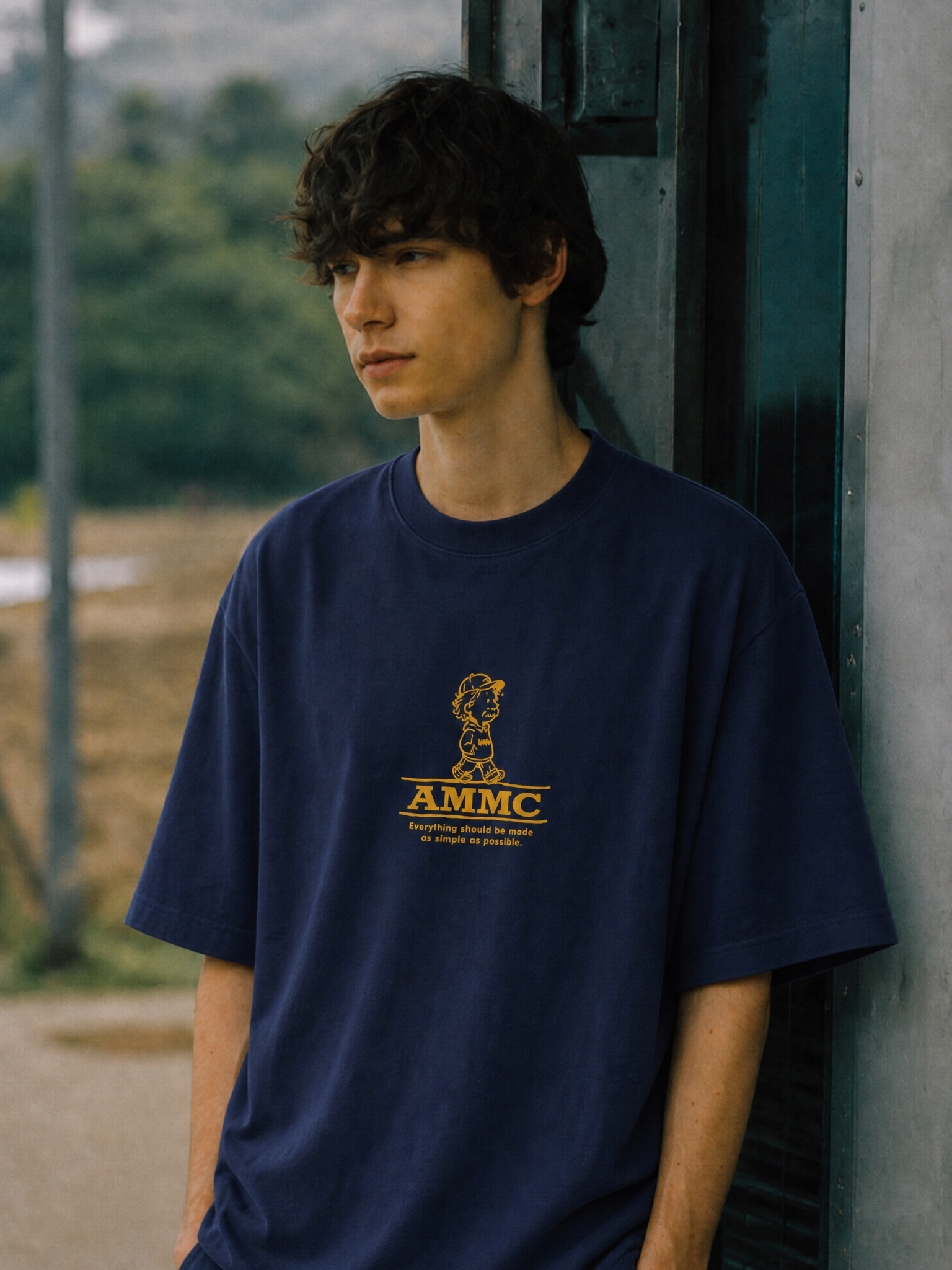 A MINIMAL CLUB BLUE LOGO TEE AM65TE15NB