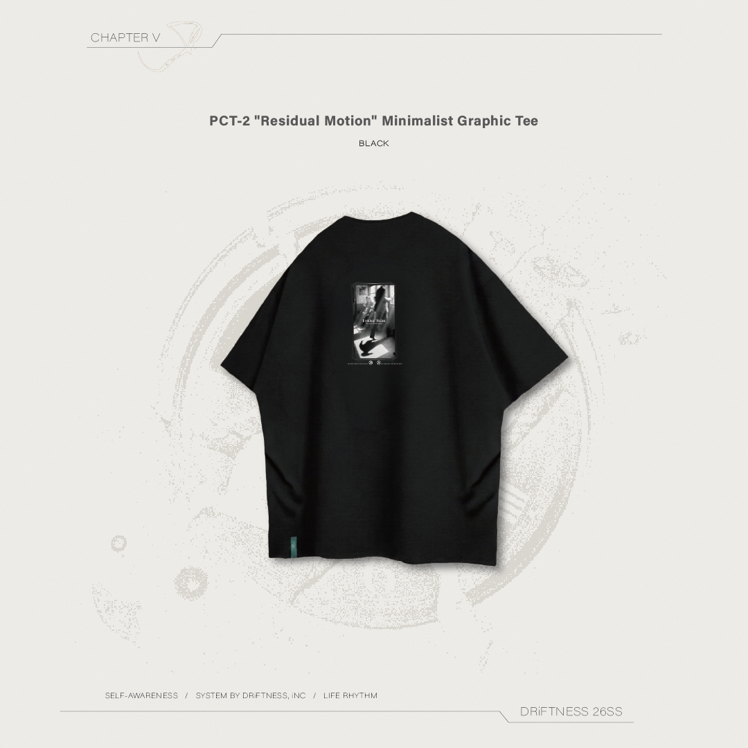 DRIFTNESS｜PCT-2 "Residual Motion"城市相片背圖短袖 - Black