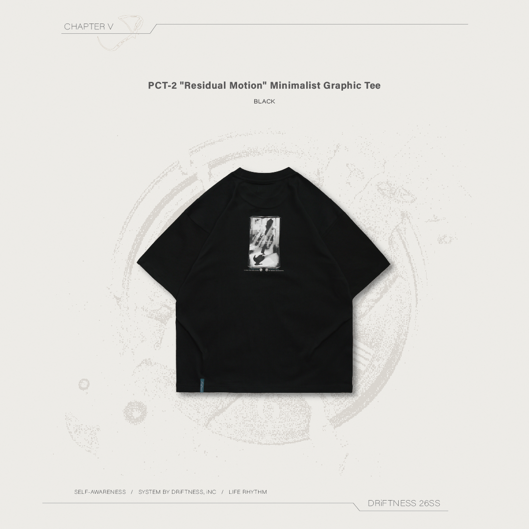 DRIFTNESS｜PCT-2 "Residual Motion"城市相片背圖短袖 - Black