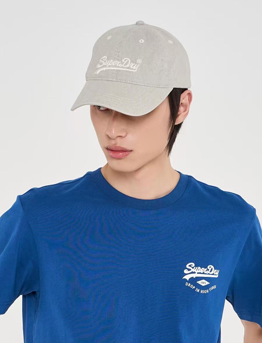 【預購】Superdry H070656 復古Logo棒球帽 (灰色)