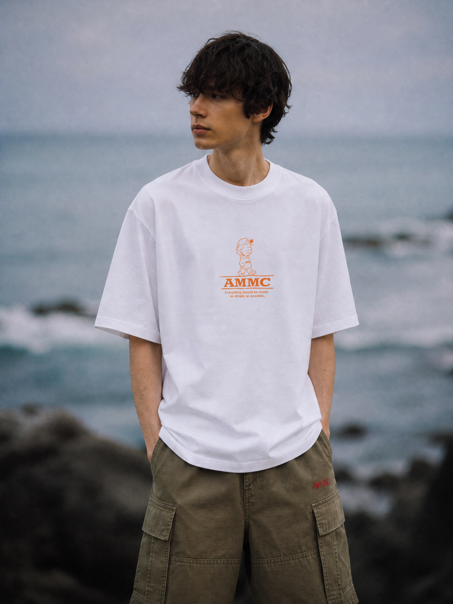 A MINIMAL CLUB WHITE LOGO TEE AM65TE15WT