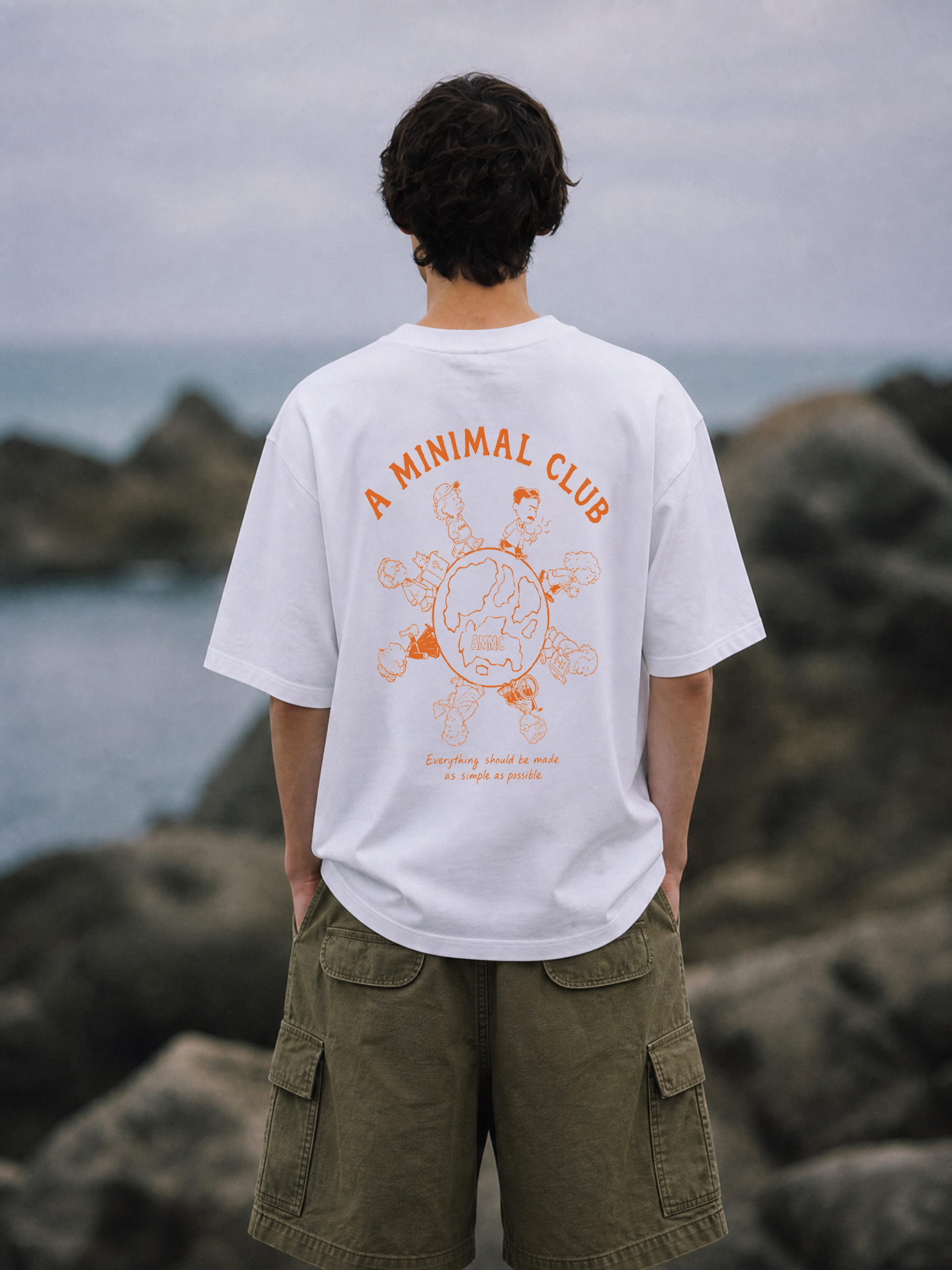 A MINIMAL CLUB WHITE LOGO TEE AM65TE15WT