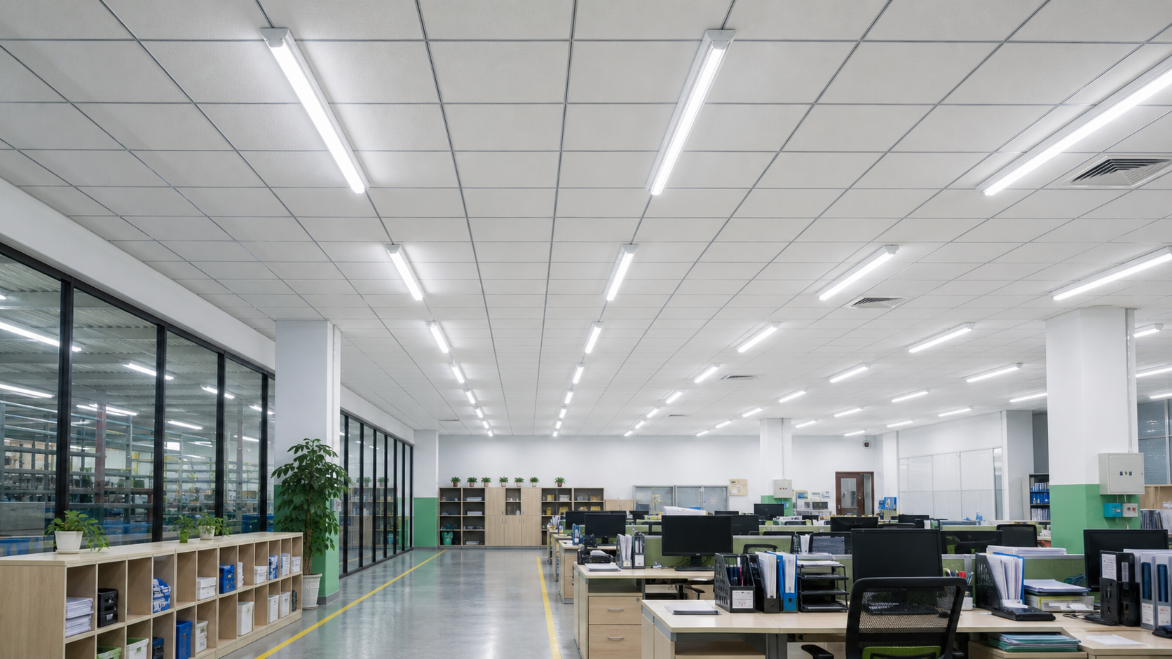 診所櫃台與長時間營業空間使用 LED T5 燈管維持穩定照明