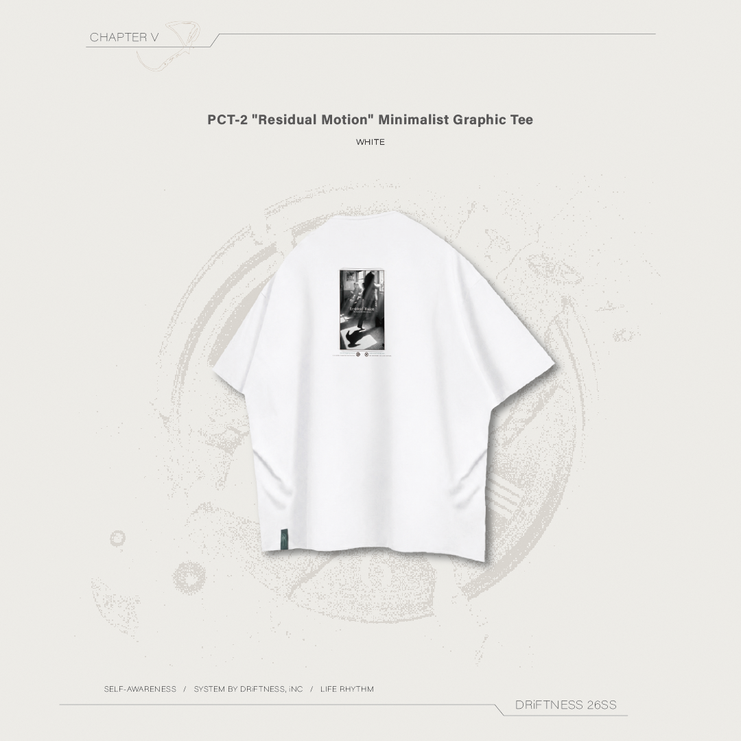 DRIFTNESS｜PCT-2 "Residual Motion"城市相片背圖短袖 - White