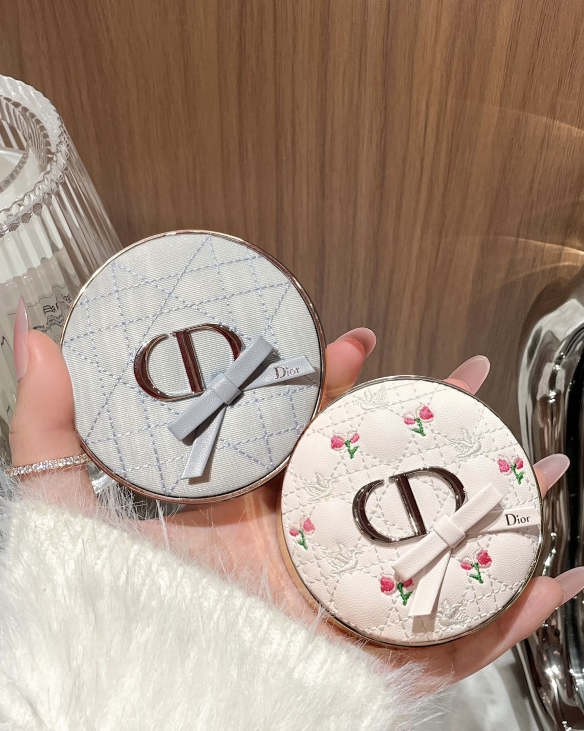 <男友送這顆>DIOR 迪奧 超完美 氣墊 外殼 限量 高級定製 刺繡 外殼 三色