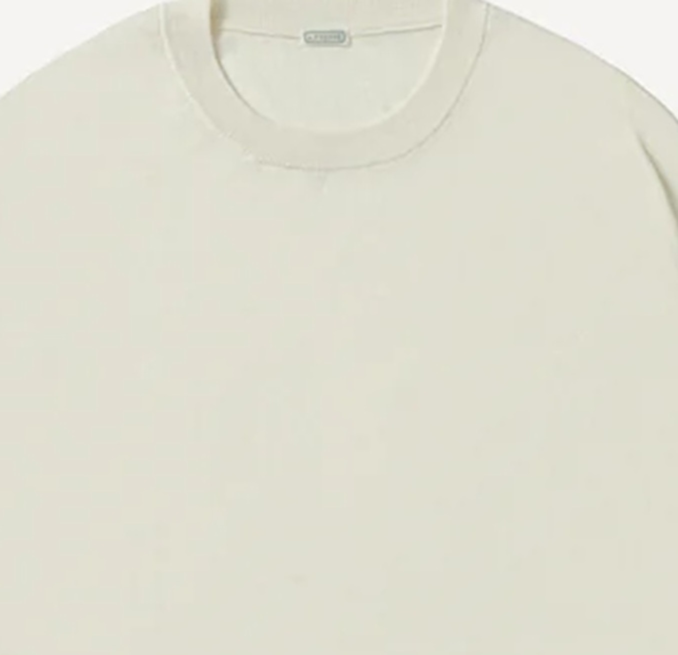 A.PRESSE 2026 A/W WOOL COTTON HIGH GAUGE CREW NECK SWEATER - OFF-WHITE PRE ORDER ITEM (預訂中)
