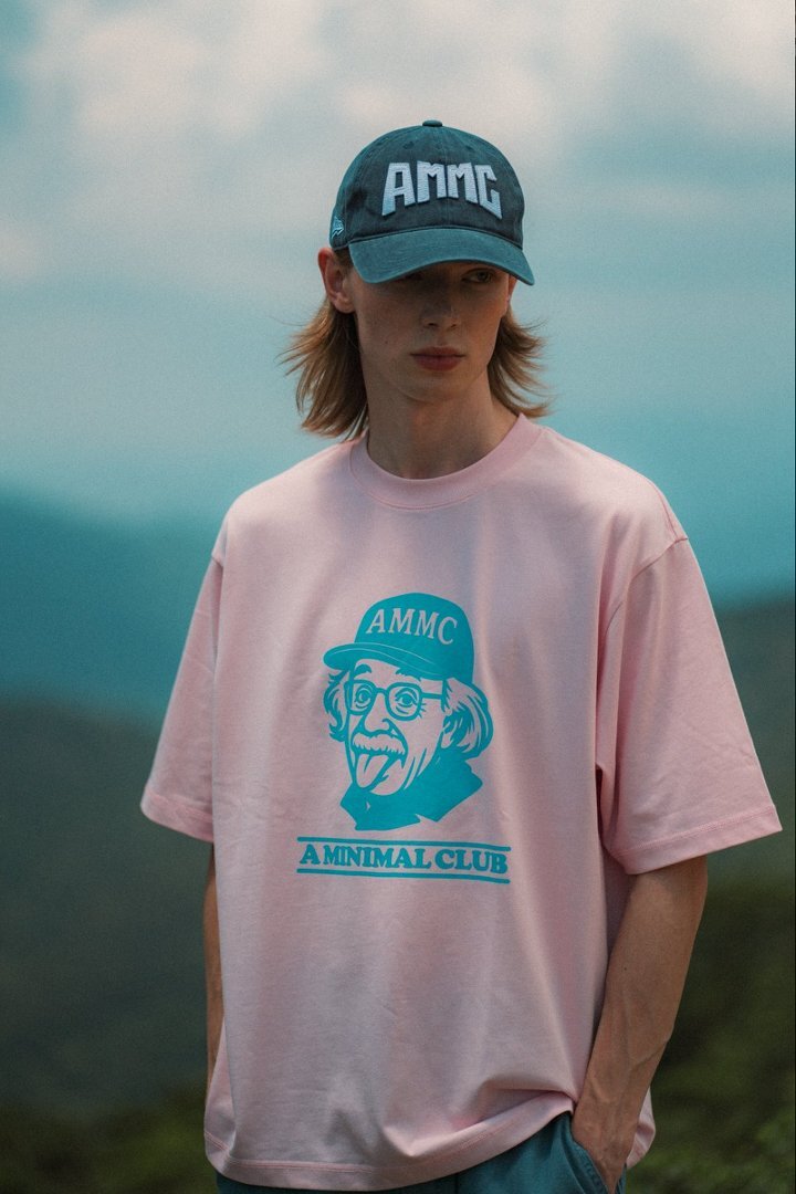A MINIMAL CLUB PINK LOGO TEE AM66TE17PK