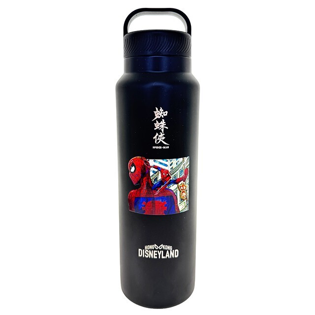 蜘蛛人 Spider-Man 圖案 黑底 不鏽鋼 手提 保溫瓶 水壺 漫威 Marvel -香港迪士尼樂園