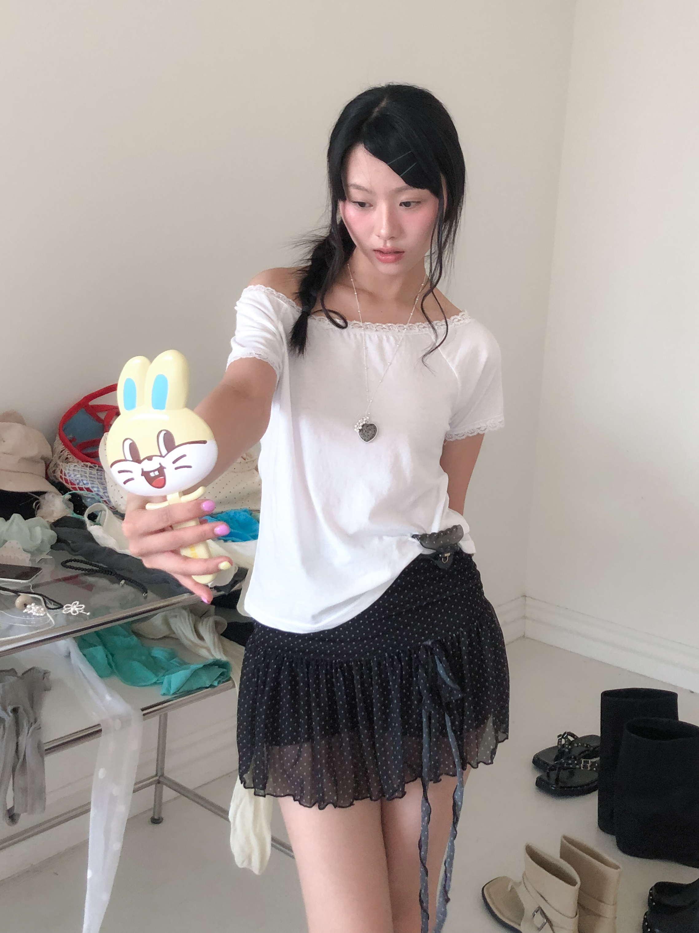 dot skirt #短裙