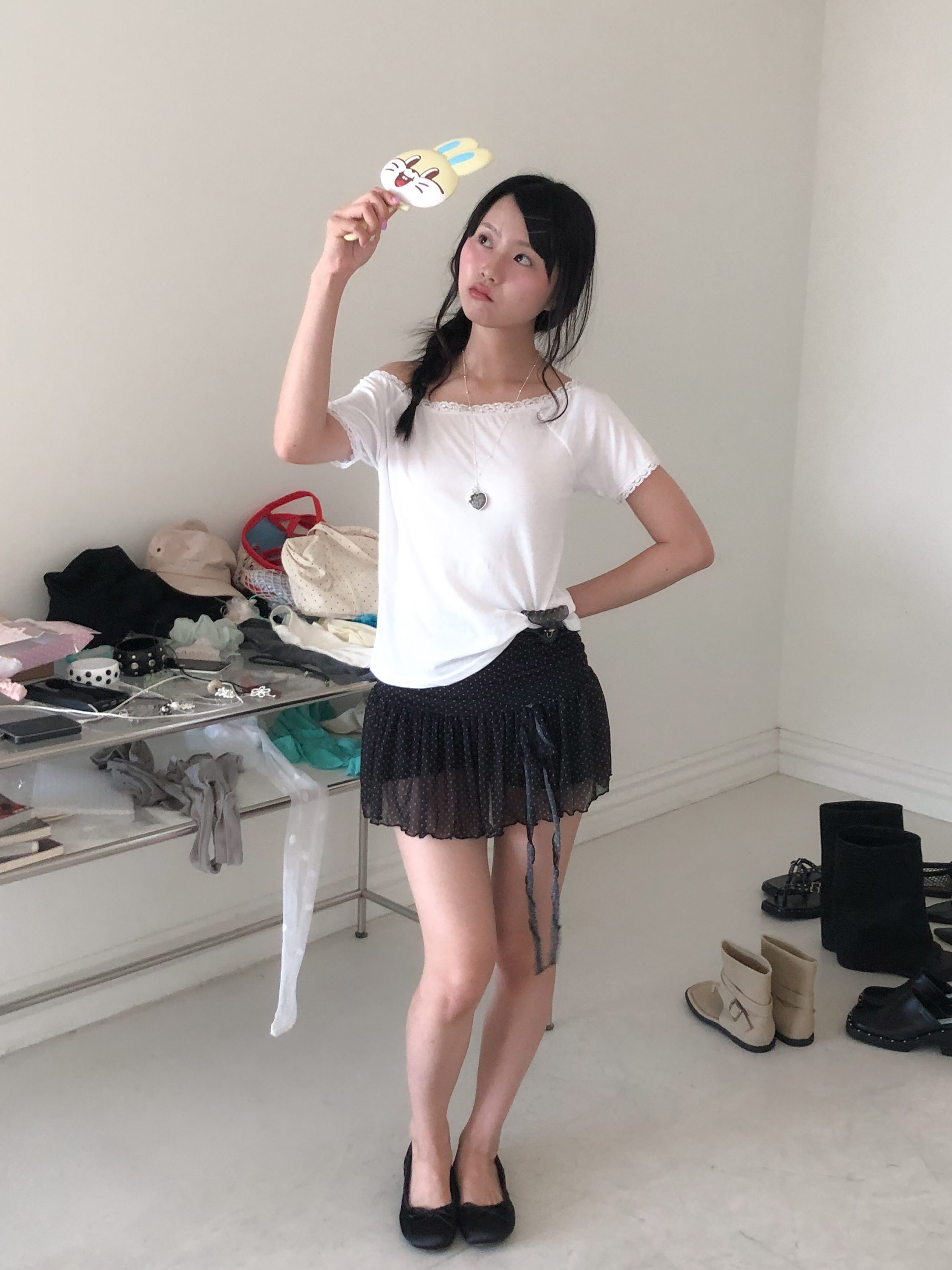 dot skirt #短裙