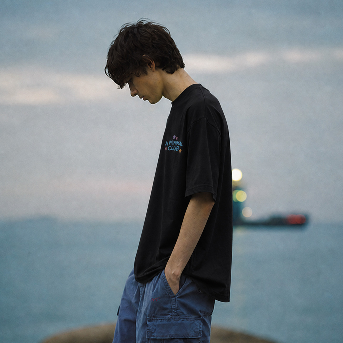 A MINIMAL CLUB BLACK LOGO AM68TE18BK