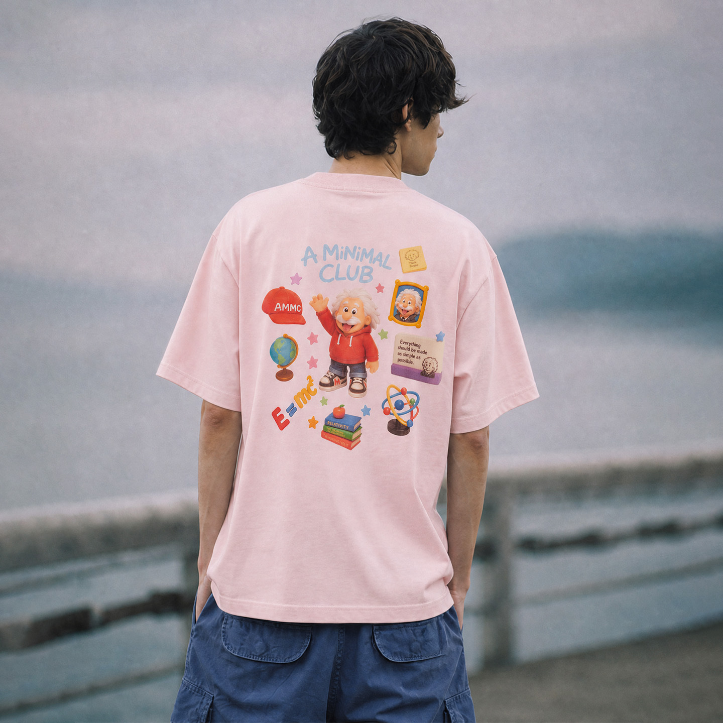A MINIMAL CLUB PINK LOGO TEE AM66TE18PK