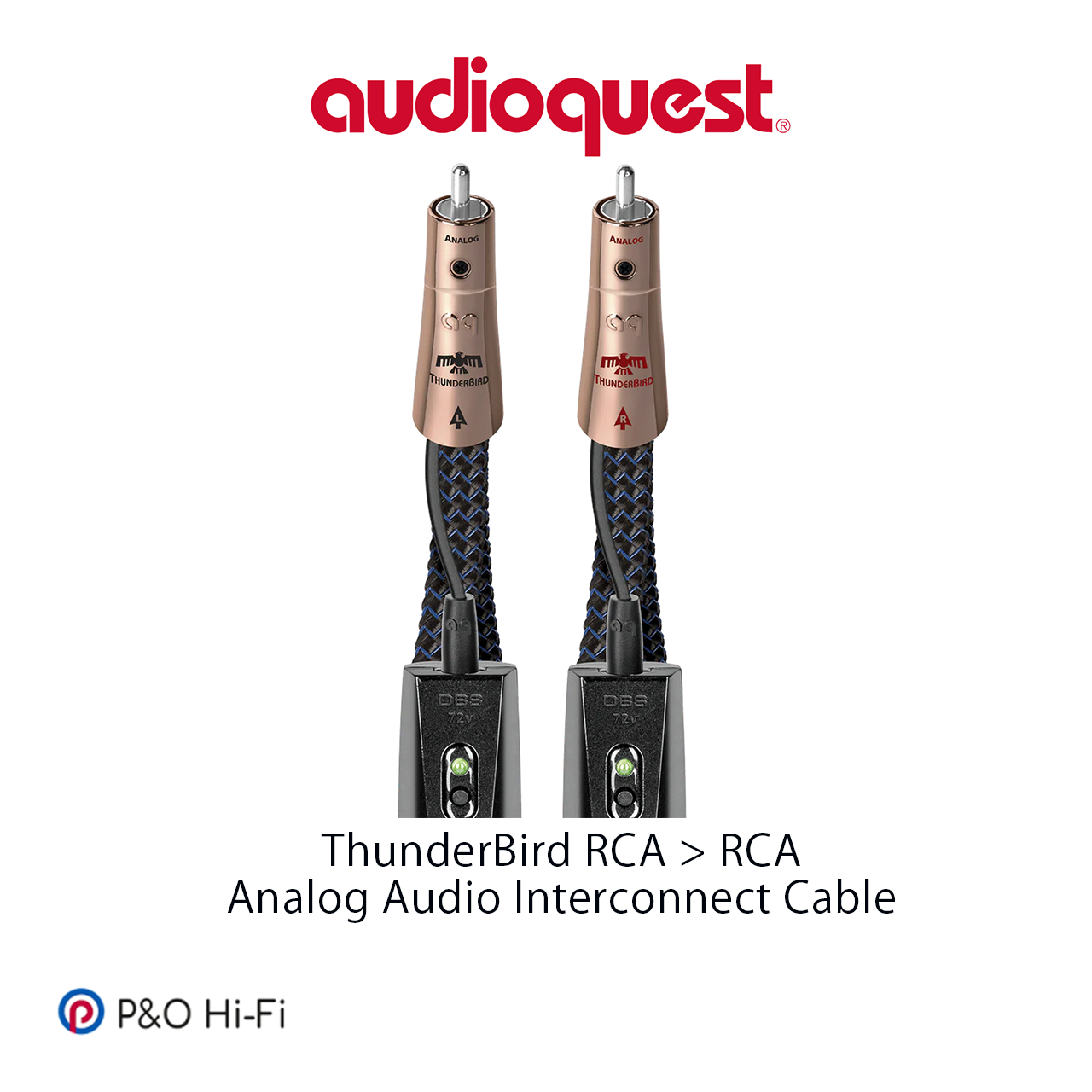 AudioQuest ThunderBird (雷鳥) RCA > RCA Mythical Creatures Series (神獸系列) 模擬訊號線 (一對)