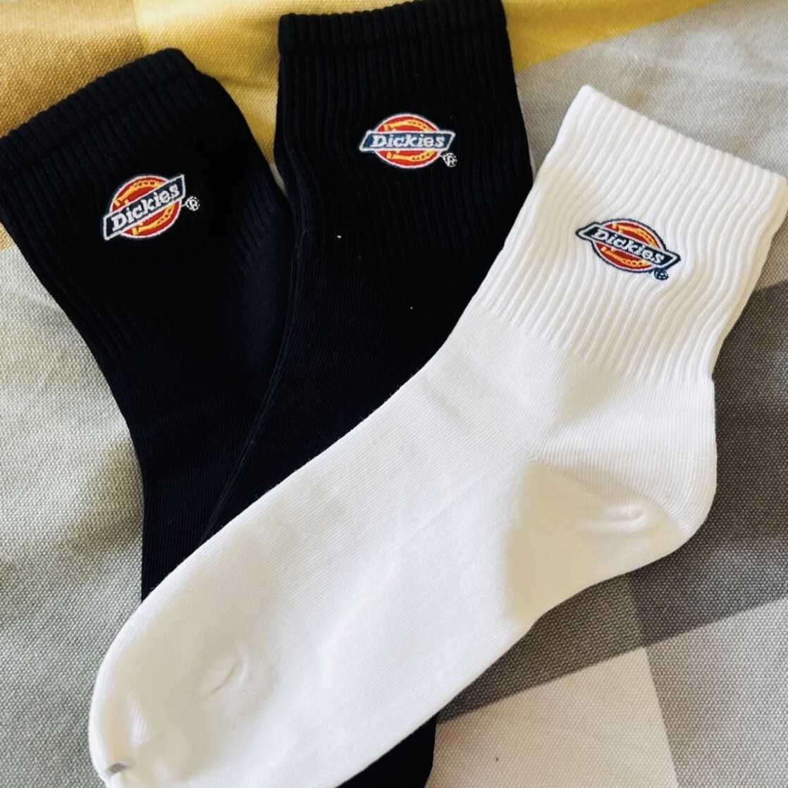 Dickies 10A棉刺繡Logo防臭吸汗中筒襪 [三雙裝] D243UJ192