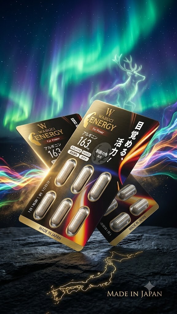 日本 WABUCI ENERGY 活力膠囊 10粒 精胺酸163mg 日常精神補給