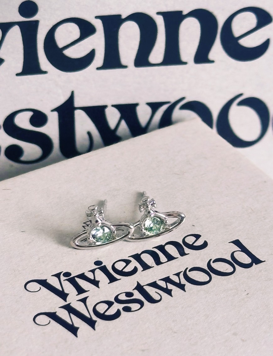 Vivienne Westwood 西太后 土星 薄荷綠耳釘 耳環