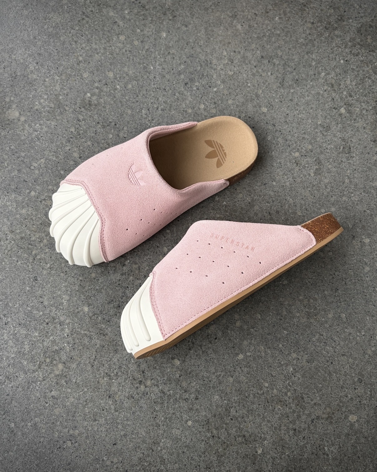 ADIDAS ADIMULE SUPERSTAR 草莓奶油白 草莓粉 粉色 麂皮 穆勒鞋 包頭拖鞋 懶人鞋 半拖鞋 男女鞋 LC0423 / 調貨