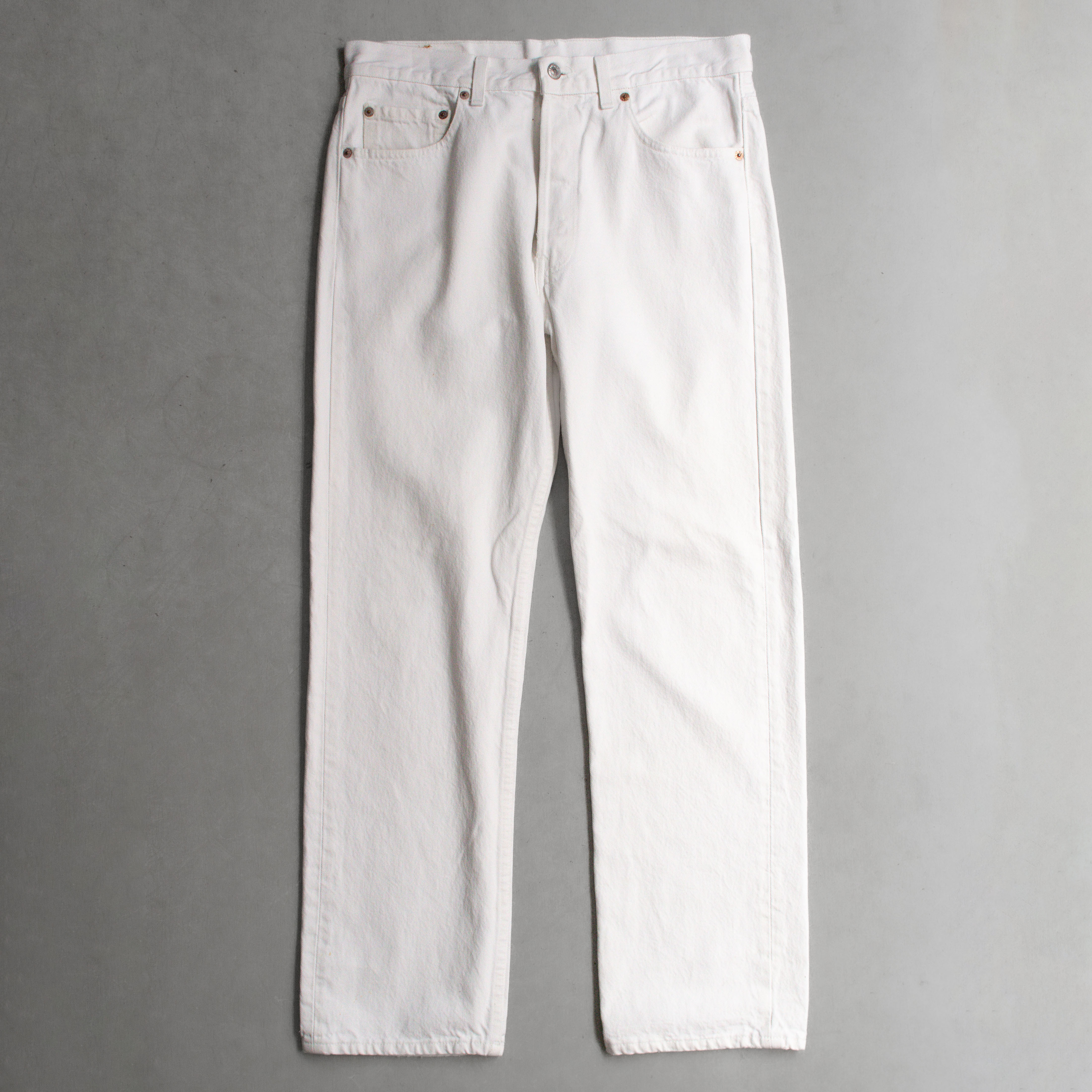 VINTAGE LEVIS 501 WHITE DENIM 美國製 白色 直筒 牛仔 丹寧 長褲 B