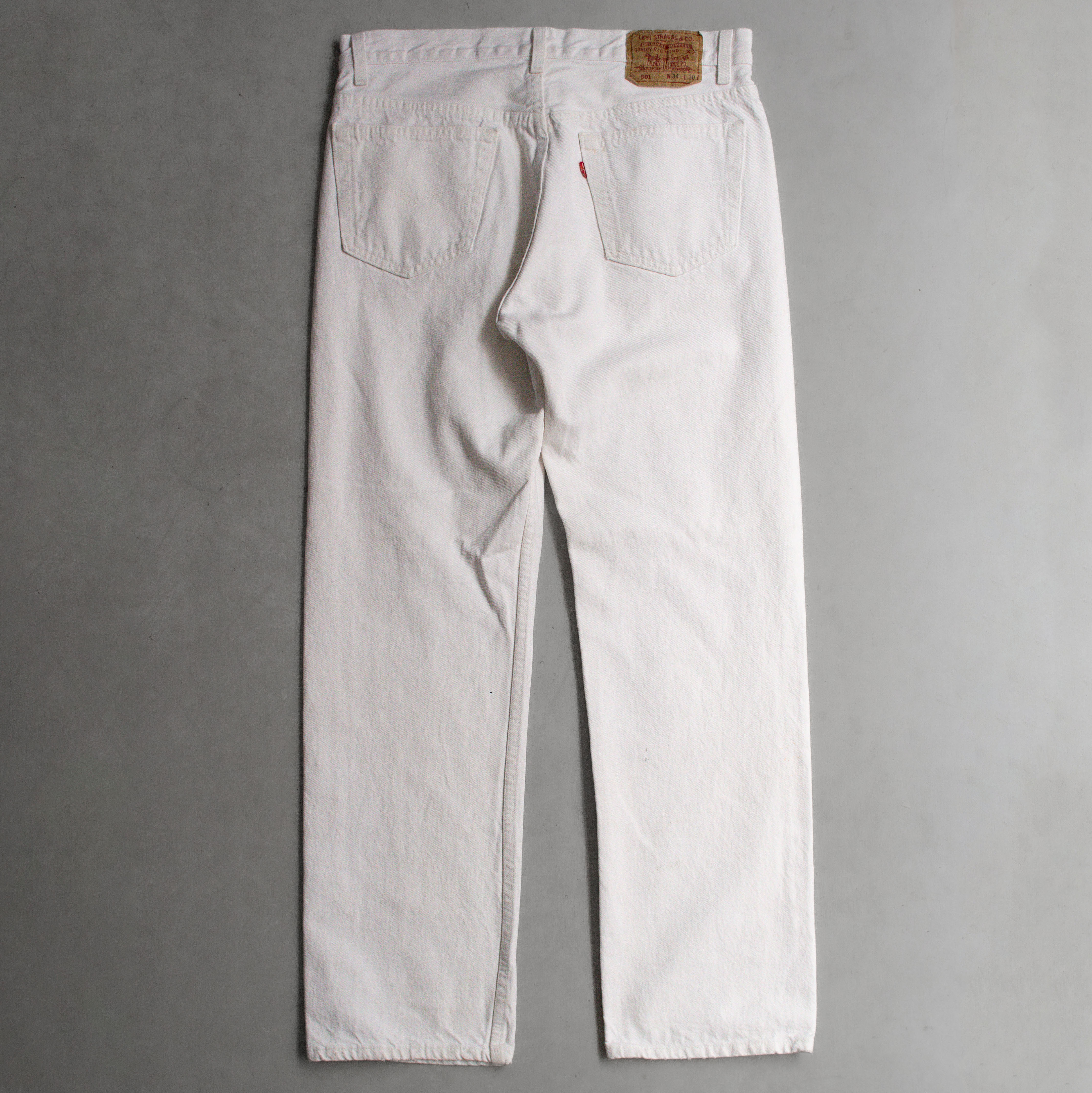 VINTAGE LEVIS 501 WHITE DENIM 美國製 白色 直筒 牛仔 丹寧 長褲 B
