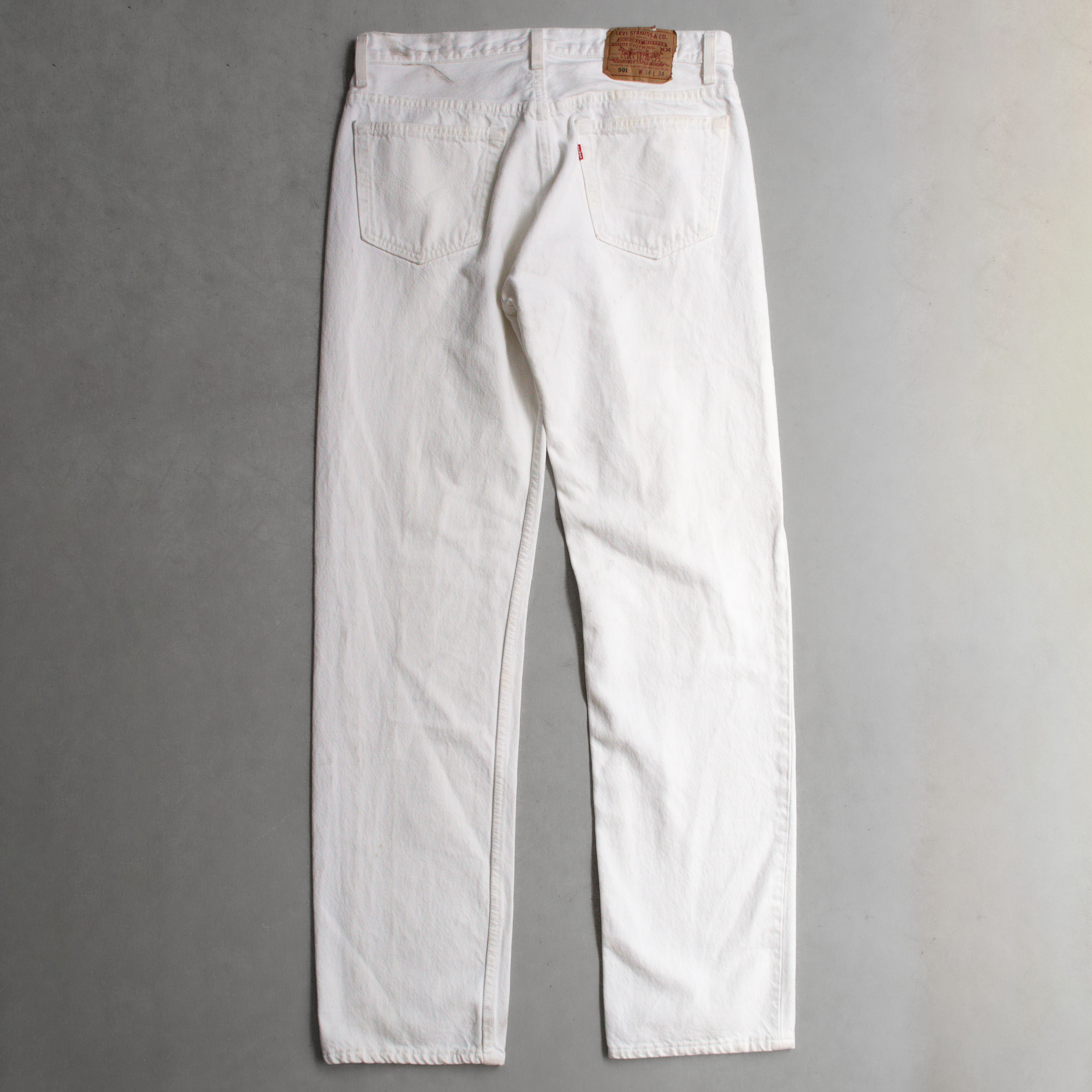 VINTAGE LEVIS 501 WHITE DENIM 美國製 白色 直筒 牛仔 丹寧 長褲 C