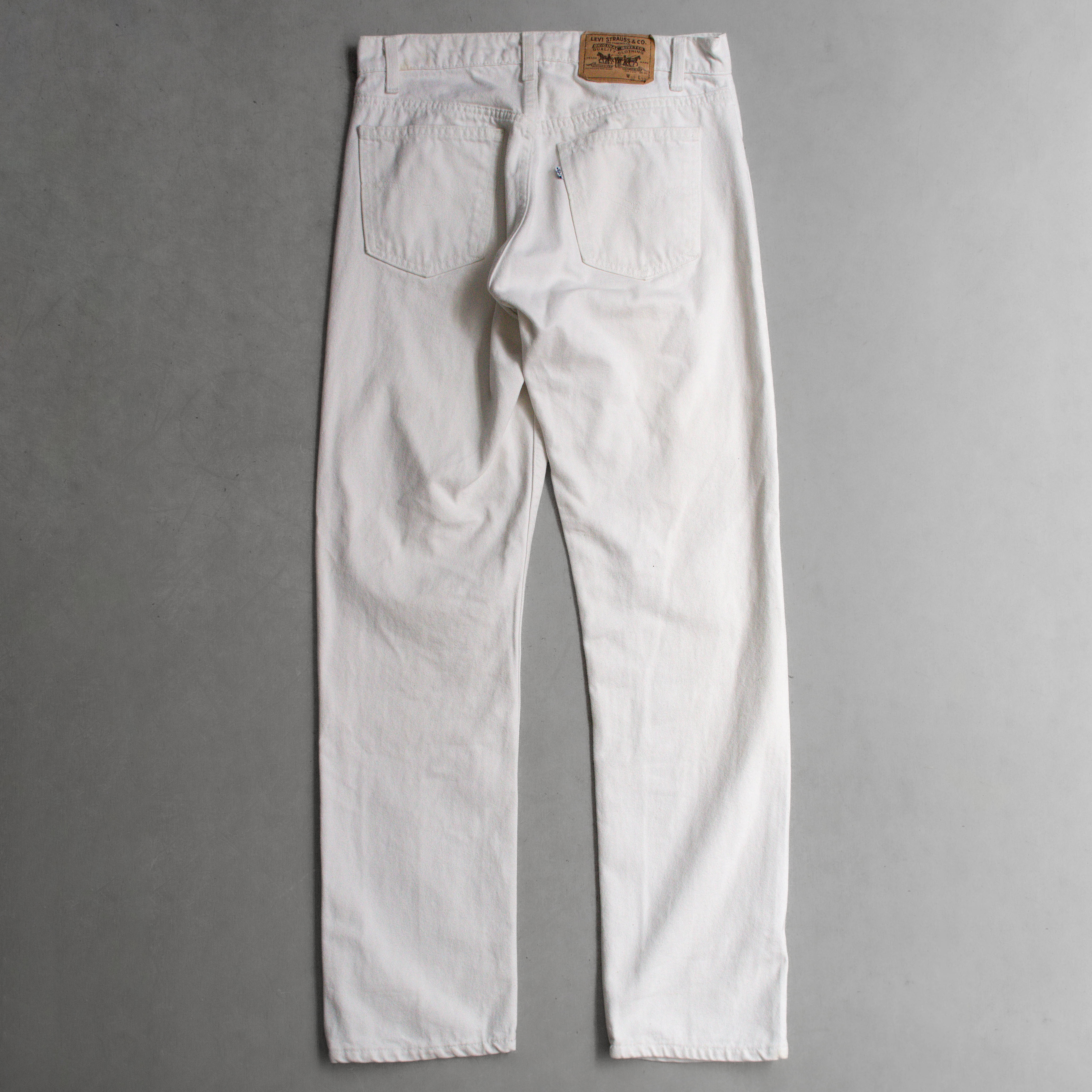 VINTAGE LEVIS 505 WHITE DENIM 美國製 白色 直筒 牛仔 丹寧 長褲 D