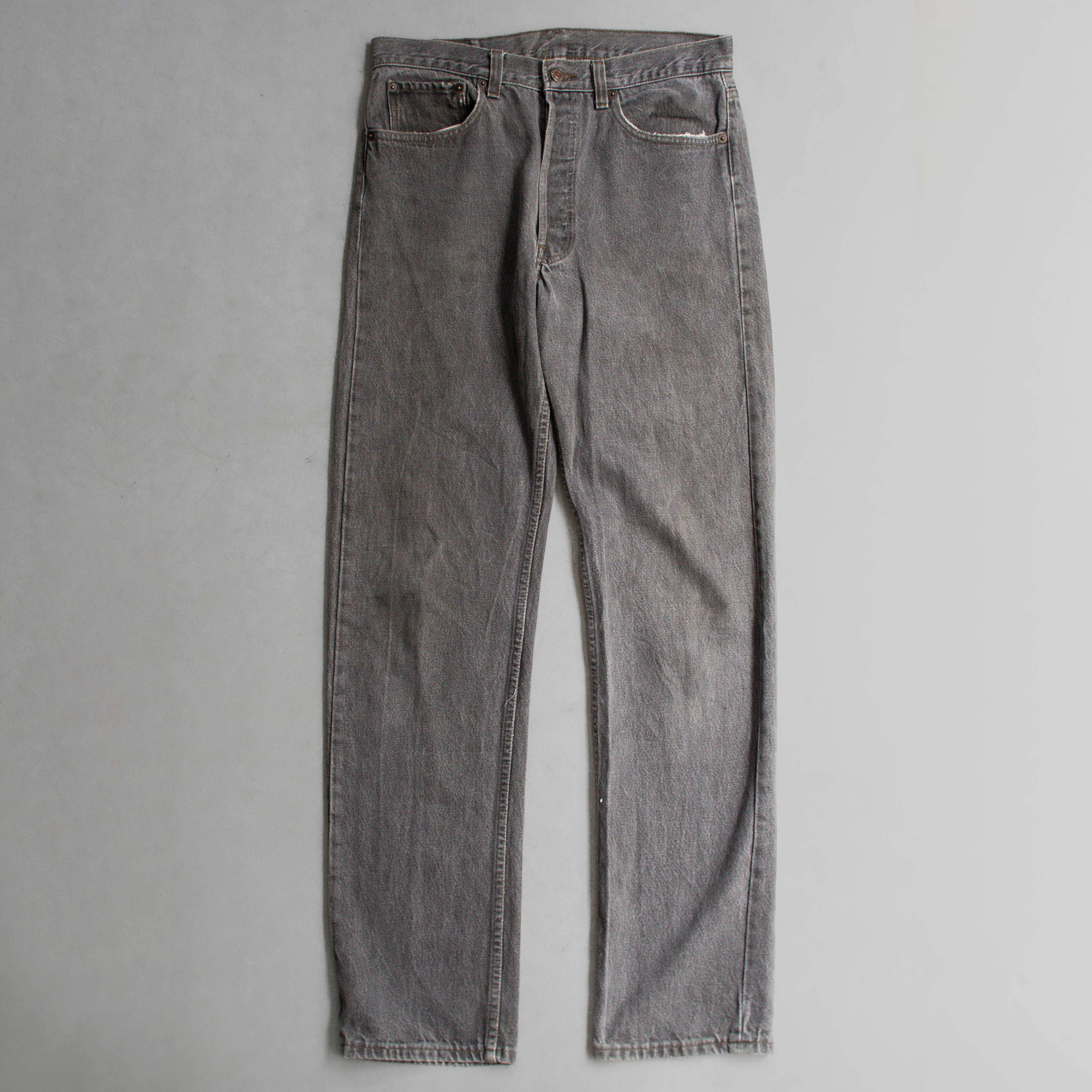 VINTAGE LEVIS 501 DENIM PANTS 美國製 直筒 灰色 牛仔 丹寧 長褲 B